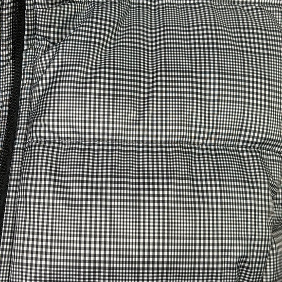 Lands' End White And Black Gingham Check Print Down Filled Puffer Vest Sz L Tall - Picture 7 of 15
